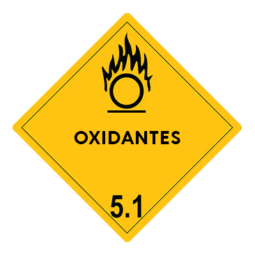 Cartel de oxidante, clase 5.